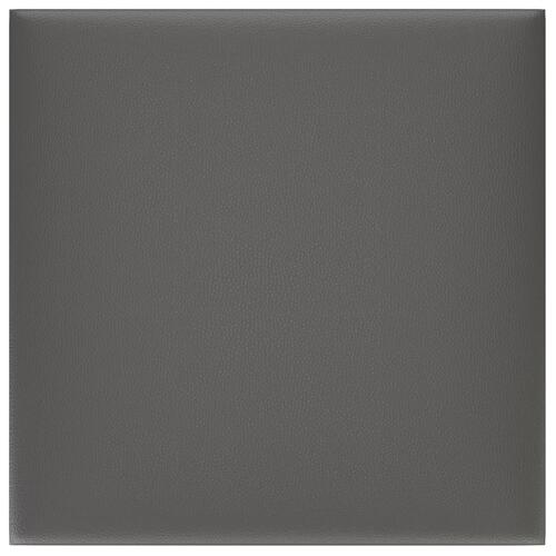 Vægpaneler 12 stk. 30x30 cm 1,08 m² kunstlæder grå