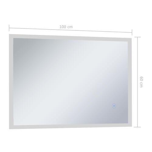 LED-spejl til badeværelset med berøringssensor 100x60 cm