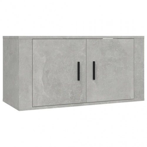 Væghængt tv-skab 80×34,5×40 cm - betongrå