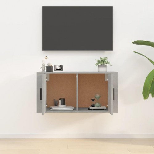 Væghængt tv-skab 80×34,5×40 cm - betongrå
