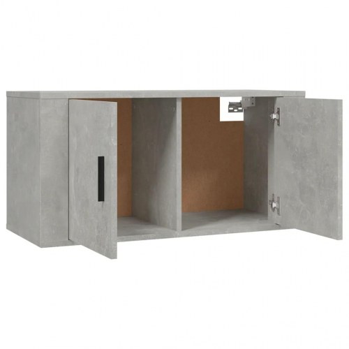 Væghængt tv-skab 80×34,5×40 cm - betongrå