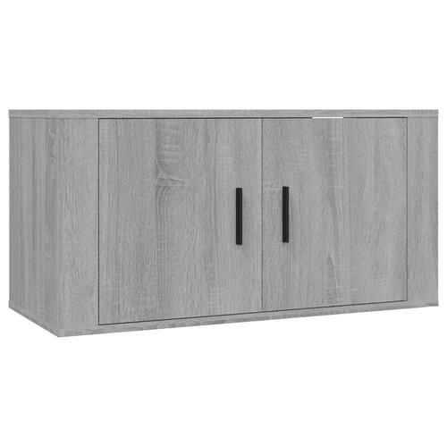 Væghængt tv-skab 80x34,5x40 cm grå sonoma