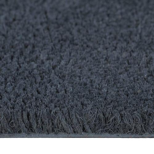Dørmåtte 100x300 cm tuftet coir mørkegrå