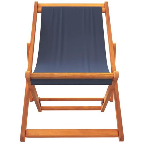 Foldbare strandstole 2 stk. stof blå
