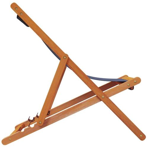 Foldbare strandstole 2 stk. stof blå