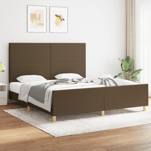 Sengeramme uden madras 180x200 cm stof mørkebrun