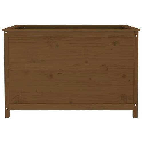 Højbed 119,5x82,5x78 cm massivt fyrretræ gyldenbrun