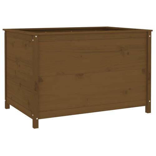 Højbed 119,5x82,5x78 cm massivt fyrretræ gyldenbrun