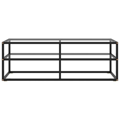 Tv-bord 120x40x40 cm hærdet glas sort