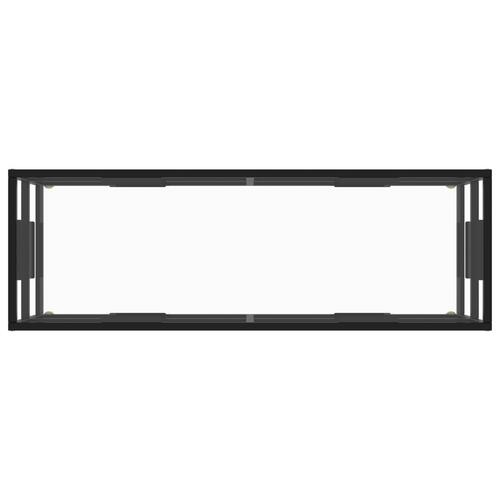 Tv-bord 120x40x40 cm hærdet glas sort