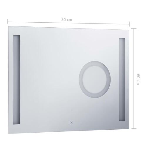 LED-spejl til badeværelset med berøringssensor 80x60 cm