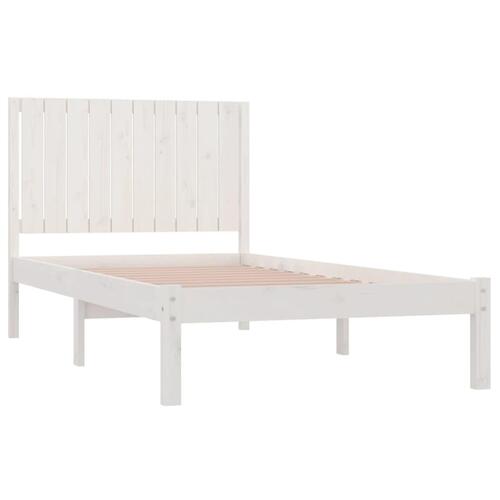Sengeramme 100x200 cm massivt fyrretræ hvid