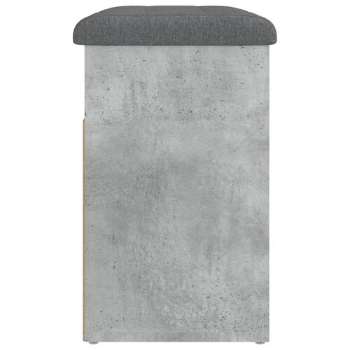 Skobænk 62x32x50 cm konstrueret træ betongrå