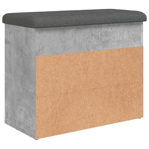 Skobænk 62x32x50 cm konstrueret træ betongrå