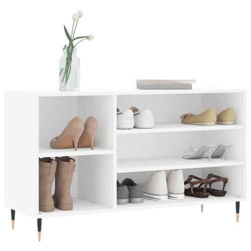 Skoreol 102x36x60 cm konstrueret træ hvid