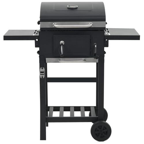Kuldrevet grill med bundhylde sort