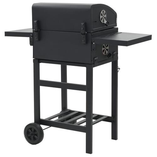Kuldrevet grill med bundhylde sort