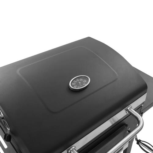 Kuldrevet grill med bundhylde sort