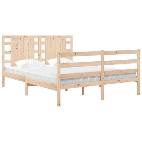 Sengeramme uden madras 150x200 cm massivt fyrretræ