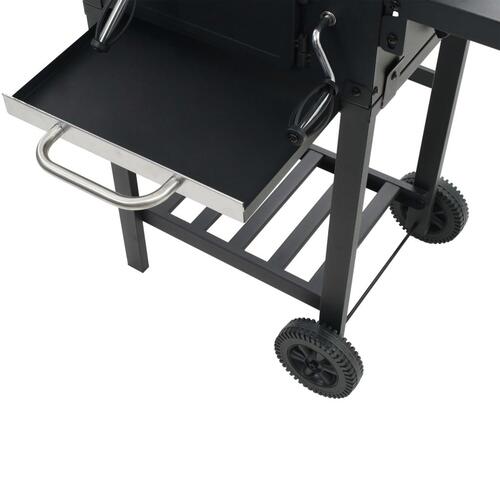 Kuldrevet grill med bundhylde sort