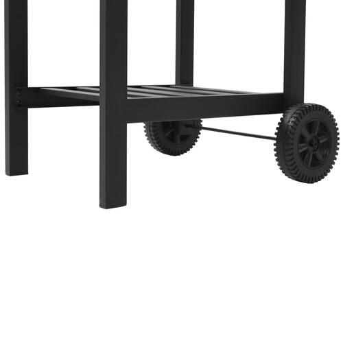 Kuldrevet grill med bundhylde sort