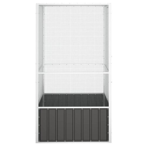 Fuglebur 111x107x211,5 cm galvaniseret stål antracitgrå