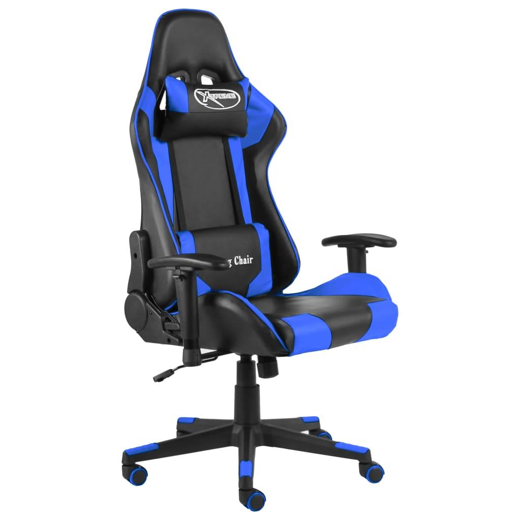 Drejelig gamingstol PVC blå