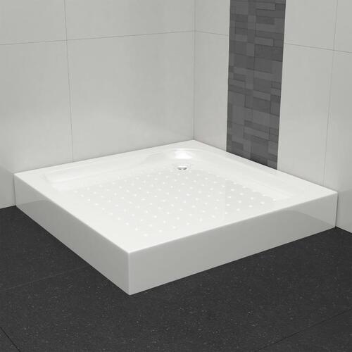 Brusekar 70 x 70 x 13,5 cm akryl hvid