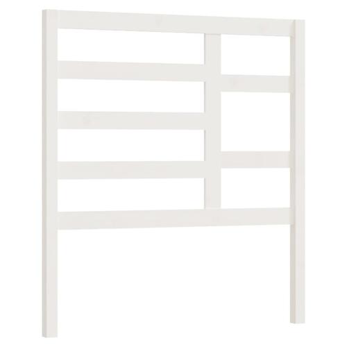Sengegærde 106x4x104 cm massivt fyrretræ hvid