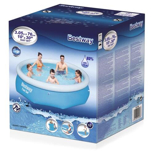 Bestway Fast Set oppustelig swimmingpool rund 305 x 76 cm 57266