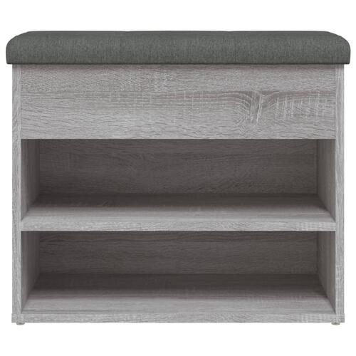 Skobænk 62x32x50 cm konstrueret træ grå sonoma-eg