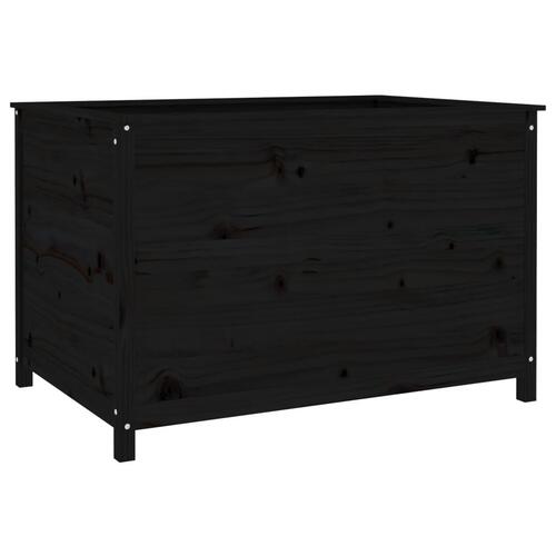 Højbed 119,5x82,5x78 cm massivt fyrretræ sort