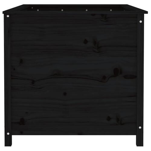 Højbed 119,5x82,5x78 cm massivt fyrretræ sort