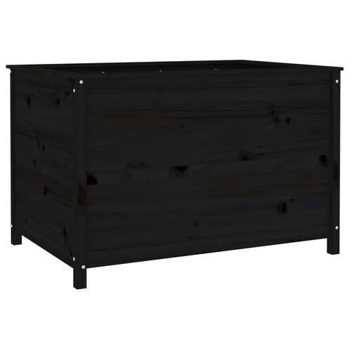 Højbed 119,5x82,5x78 cm massivt fyrretræ sort