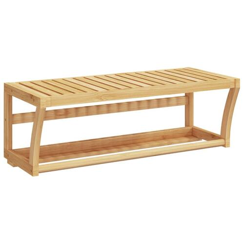 Håndklædeholder 60x25x20 cm væghængt bambus