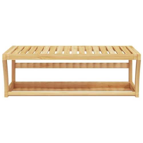 Håndklædeholder 60x25x20 cm væghængt bambus