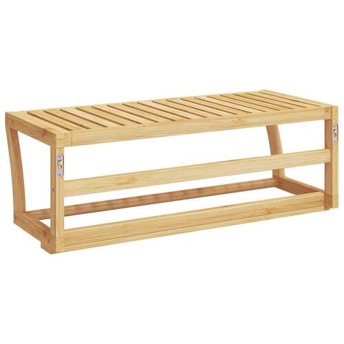 Håndklædeholder 60x25x20 cm væghængt bambus