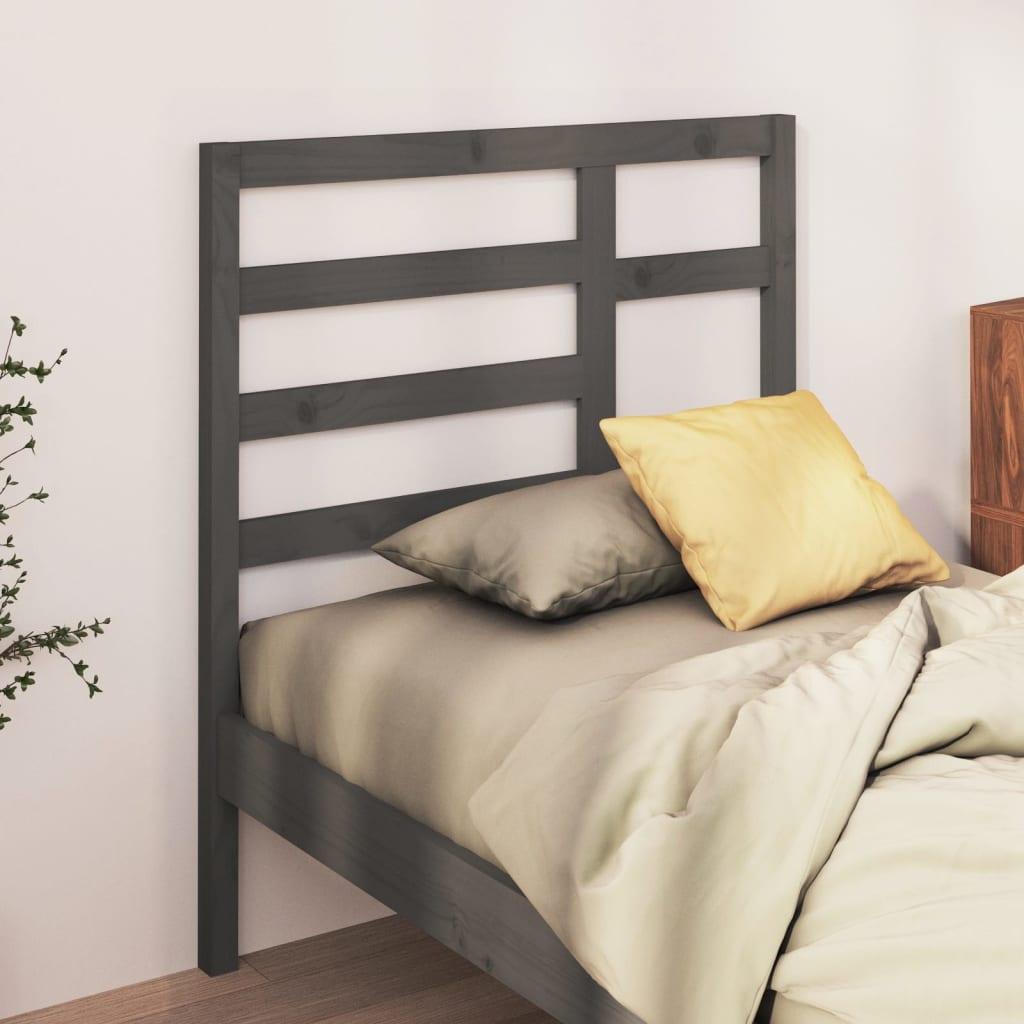 Sengegærde 106x4x104 cm massivt fyrretræ grå