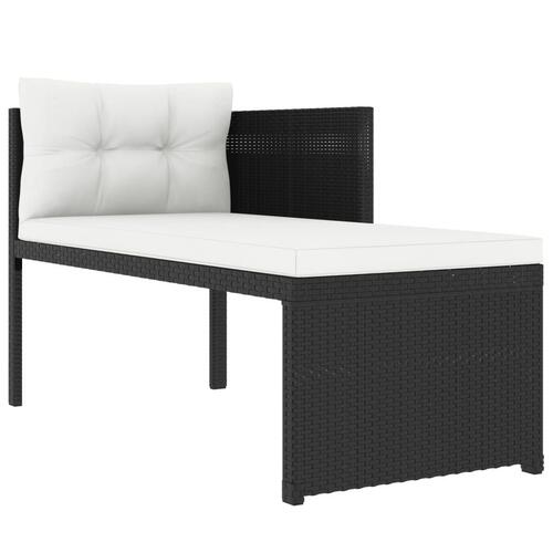 Haveloungesæt 4 dele polyrattan sort