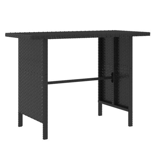 Haveloungesæt 4 dele polyrattan sort