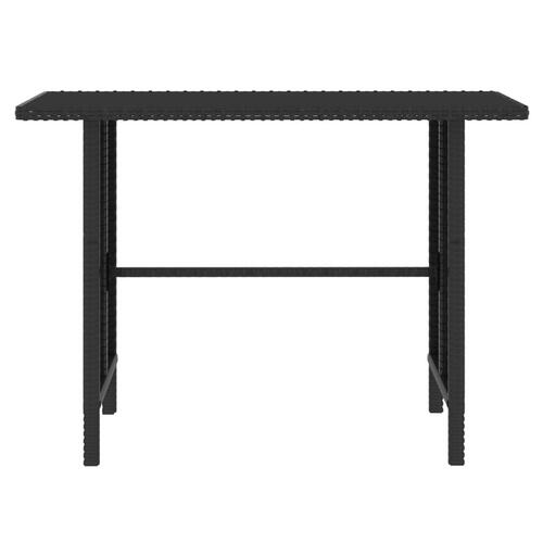 Haveloungesæt 4 dele polyrattan sort