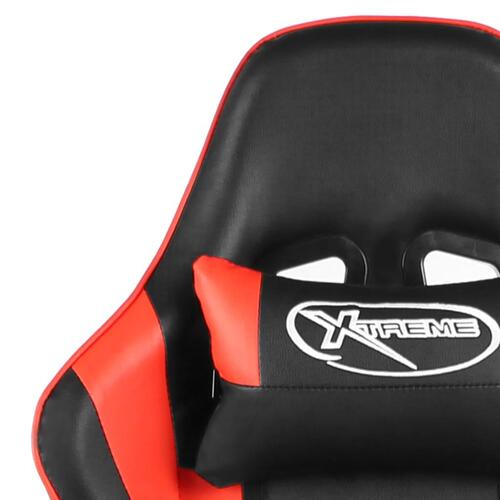 Drejelig gamingstol PVC rød