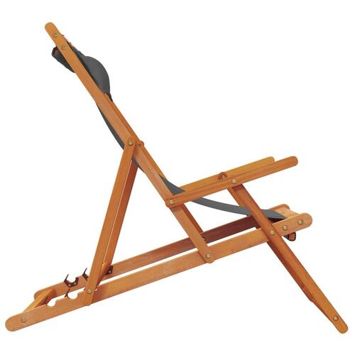 Foldbare strandstole 2 stk. stof grå