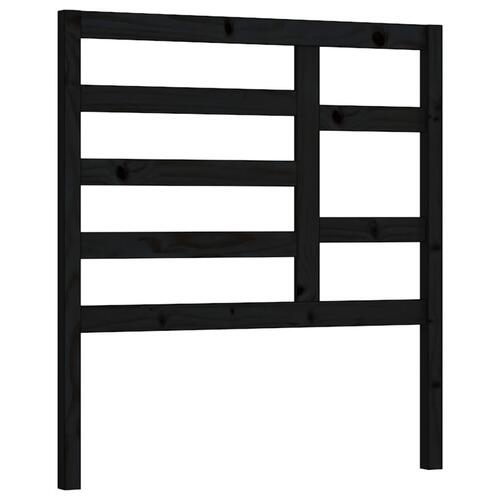 Sengegærde 106x4x104 cm massivt fyrretræ sort