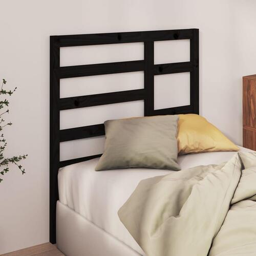 Sengegærde 106x4x104 cm massivt fyrretræ sort