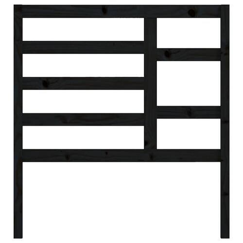 Sengegærde 106x4x104 cm massivt fyrretræ sort