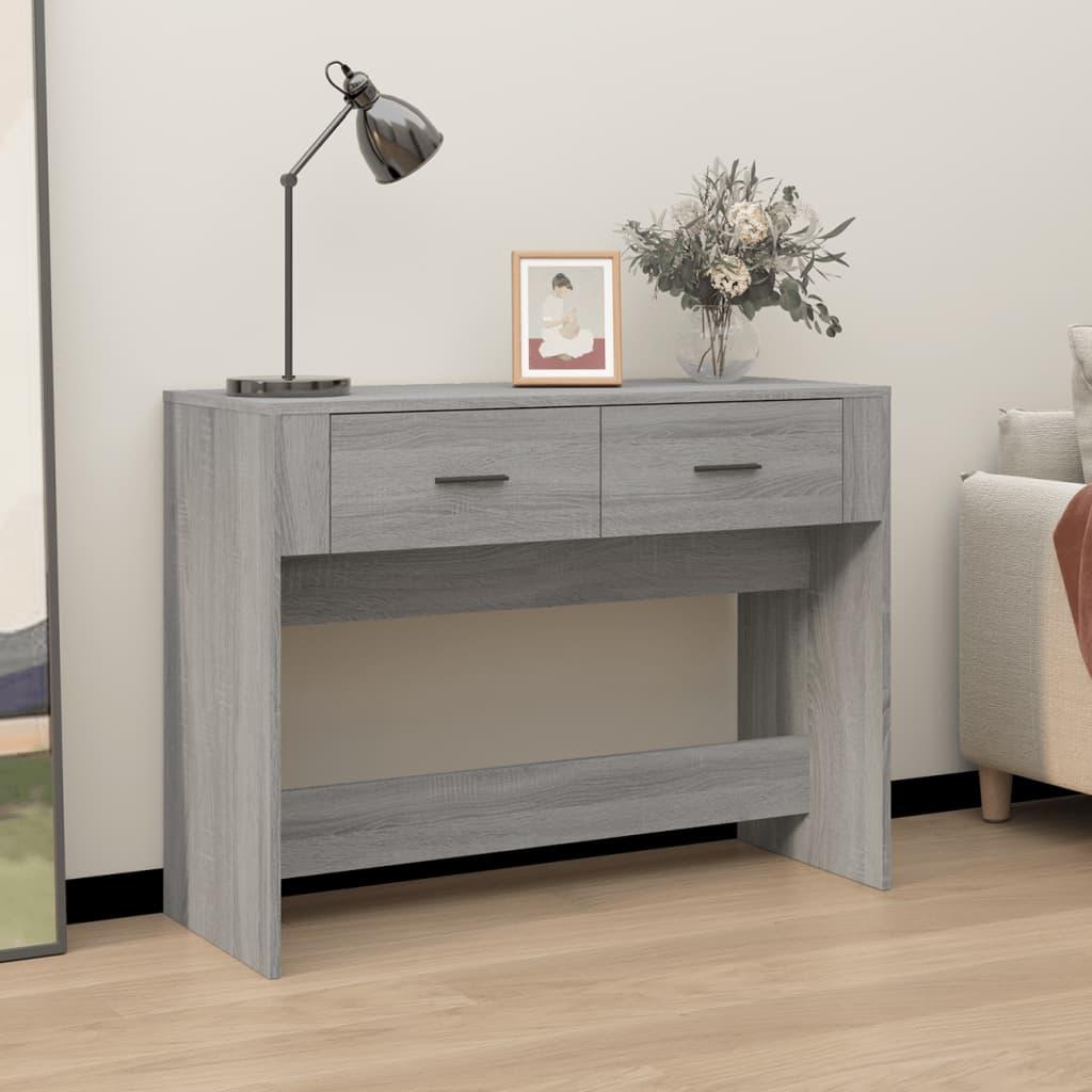 Konsolbord 100x39x75 cm konstrueret træ Grå sonoma-eg