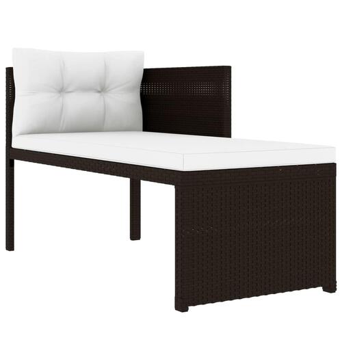 Haveloungesæt 4 dele polyrattan brun