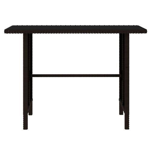 Haveloungesæt 4 dele polyrattan brun