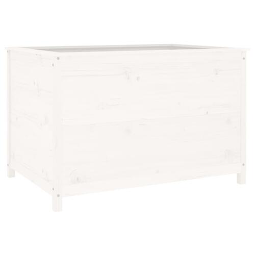 Højbed 119,5x82,5x78 cm massivt fyrretræ hvid